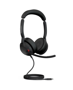 Jabra Evolve2 50 UC USB-C Bluetooth Stereo Wired Headset With COMSOL 10W Wireless Charging Pad In Black 25089-989-899-CHARGER