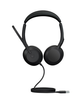 Jabra Evolve2 50 MS USB-A Stereo Wired Headset With COMSOL 10W Wireless Charging Pad In Black 25089-999-999-CHARGER