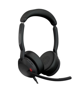 Jabra Evolve2 50 MS USB-A Stereo Wired Headset With COMSOL 10W Wireless Charging Pad In Black 25089-999-999-CHARGER