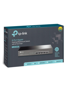 TP-Link 8-Port Gigabit Desktop/Rackmount Switch with 8-Port PoE+ TL-SG1008MP