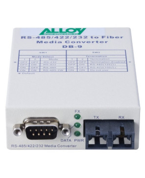 Alloy RS-232/422/485 Serial DB-9 to Single Mode Fibre Converter SCR460SC-3