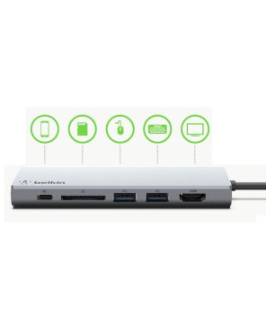 Buy Belkin 4-Port USB-C Multimedia Hub F4U092BTSGY for USB-C Laptop