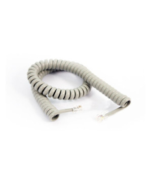 Yealink Curly Telephone Cord Extended Life Short Tail 3M - Grey