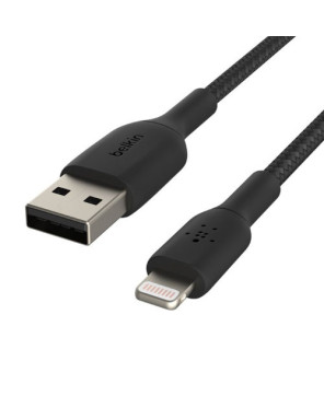 Buy Belkin 15cm USB-A to Lightning Braided Boost Charge Cable in Black CAA002BT0MBK for Apple Devices