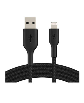 Buy Belkin 15cm USB-A to Lightning Braided Boost Charge Cable in Black CAA002BT0MBK for Apple Devices