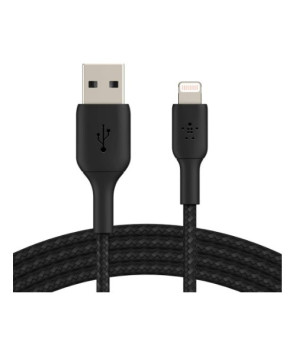 Buy Belkin 1M USB-A to Lightning Braided Cable in Black CAA002BT1MBK for iPhone & iPad