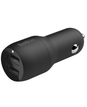 Buy Belkin 2-Port 12W/2.4A USB-A Car Charger USB-A to USB-C Cable CCE001BT1MBK