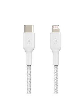 Buy Belkin 1m USB-C to Lightning Charge/Sync Braided Cable in White CAA004BT1MWH for iPhone and iPad