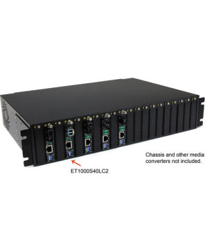 Buy Startech 1000 Mbps Gigabit Single Mode Fibre Media Converter ET1000S40LC2 for ETCHS2U Rackmount Chassis