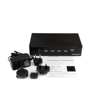 Buy StarTech 4-Port HDMI KVM Switch Built-In USB 3.0 Hub for Peripheral Devices SV431HDU3A2