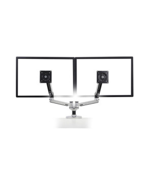 Buy Ergotron LX Dual Side by Side Arm Desk Mount in Polished Aluminium 45-245-026