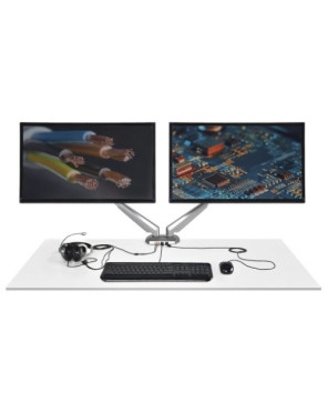 Buy Startech Dual Monitor Desk Arm with USB and Audio ARMSLIMDUOS for Up to 32" Display