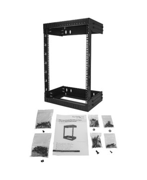 Buy StarTech 15U 19" Wall Mount Network Rack with 2-Post Open Frame RK15WALLOA for Servers, Switch & Patch Panels