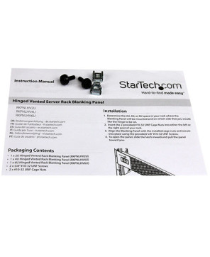 Buy StarTech 4U Vented Blank Panel with Hinge RKPNLHV4U for Server Racks