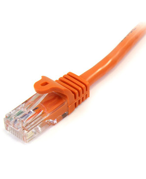 Buy StarTech 0.5M Cat5e Ethernet Patch Cable with Snagless RJ45 Connectors in Orange 45PAT50CMOR