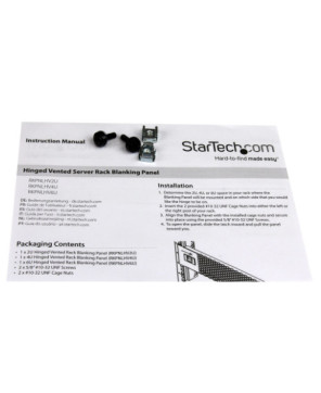 Buy StarTech 6U Vented Blank Panel with Hinge for Server Racks RKPNLHV6U