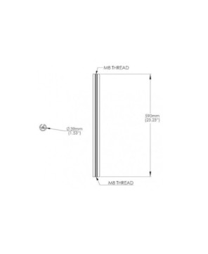 Buy the Atdec 590mm Replacement Pole AF-P590-S For AF Series Mounts in Silver