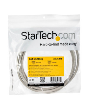 Buy StarTech 2m Cat6 Ethernet Cable Patch Cord Snagless N6PATC2MGR in Gray