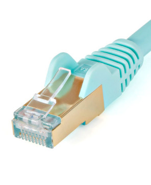 Buy StarTech 1.5 m CAT6a Patch Cable in Aqua 6ASPAT150CMAQ for Network Device