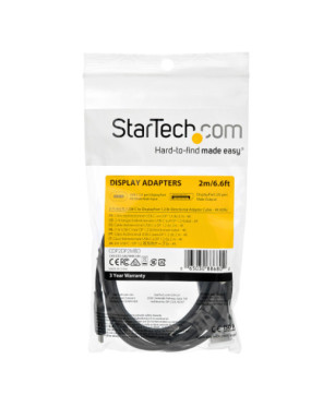 Buy StarTech 2m USB C to DisplayPort 1.2 4K 60Hz Bi-Directional Adapter Cable CDP2DP2MBD