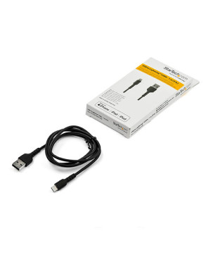 Buy StarTech 1m Durable Black USB-A to Lightning Cable RUSBLTMM1MB for Apple MFi Certified iPad/iPhone 12