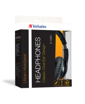 Buy Verbatim Over-Ear Classic Audio Wired Stereo Headphones in Black 65066