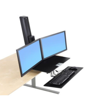 Buy Ergotron Workfit S - Dual Workstation with Worksurface in Black 33-349-200