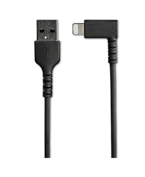 Buy StarTech 1m Durable USB A to Lightning Cable RUSBLTMM1MBR in Black - 90° Right Angled