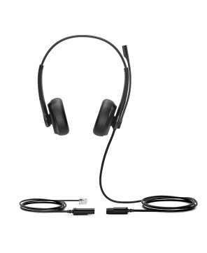 Buy Yealink YHS34 Wideband Noise Cancelling Binaural QD to RJ9 Headset YHS34-D