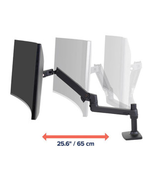 Buy Ergotron LX Desk Monitor Arm in Matte Black with 2-Piece Clamp & Grommet Mount 45-241-224