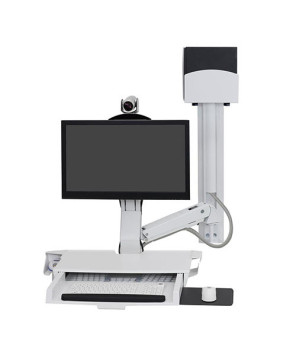 Buy Ergotron SV Combo System with Worksurface & Pan, Small CPU Holder 45-594-216 - White