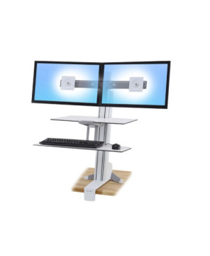 Buy Ergotron WorkFit-S Dual Monitor Desk Mount in White 33-349-211 for Up to 24" Monitors