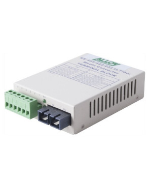 Alloy RS-232/422/485 Serial Terminal to Single Mode Fibre Converter SCR460SC-4