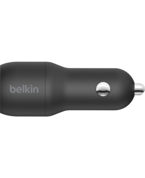 Buy Belkin 2-Port 12W/2.4A USB-A Car Charger USB-A to USB-C Cable CCE001BT1MBK