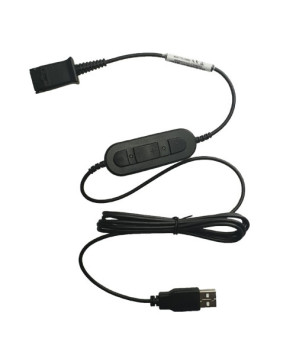 Bundle TTS 612D Stereo Noise-Cancelling QD Headset with TTS-USB002 P-QD to USB Bottom Lead