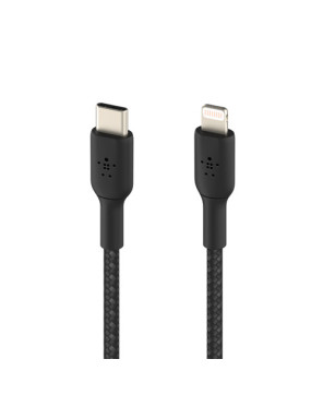 Buy Belkin 1M USB-C to Lightning Charge/Sync Braided Cable in Black CAA004BT1MBK for iPhone and iPad