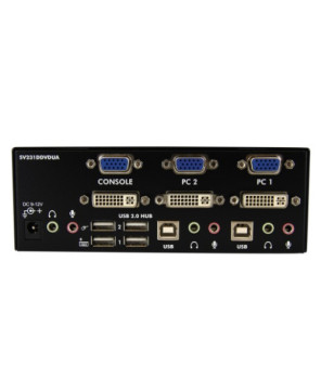 Buy Startech SV231DDVDUA 2-Port DVI VGA Dual Monitor KVM Switch with Audio and USB Hub