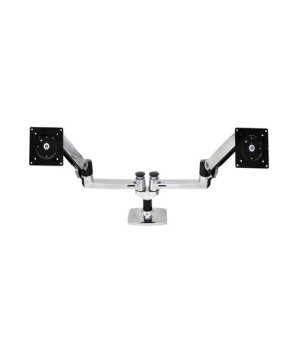 Buy Ergotron LX Dual Side by Side Arm Desk Mount in Polished Aluminium 45-245-026