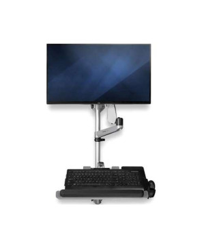 Buy StarTech Wall-Mounted Computer Workstation Single Monitor Premium with Ergonomic Height Adjustable Monitor Arm & Padded Keyboard Tray WALLSTSI1