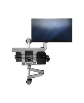 Buy StarTech Wall-Mounted Computer Workstation Single Monitor Premium with Ergonomic Height Adjustable Monitor Arm & Padded Keyboard Tray WALLSTSI1