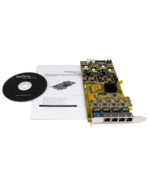 Buy StarTech 4 Port Gigabit Power Over Ethernet PCIe Network Card ST4000PEXPSE