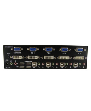 Buy Startech 4 Ports DVI VGA Dual Monitor KVM Switch USB with Audio and USB 2.0 Hub SV431DDVDUA 