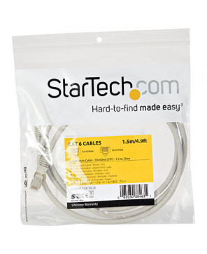 Buy StarTech 1.5m CAT6a Shielded Copper Wire Snagless Connector Patch Cable 6ASPAT150CMGR in Gray