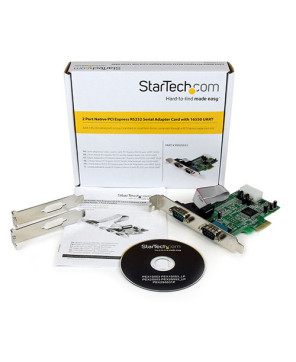 Buy StarTech 2 Port Native PCI Express RS232 Serial Adapter Card PEX2S553 with 16550 UART