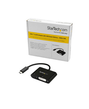 Buy StarTech USB C to DVI Adapter CDP2DVIUCP with Power Delivery