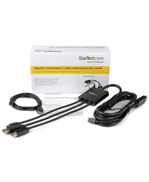 Buy StarTech 6ft. HDMI, DisplayPort or Mini DisplayPort to HDMI Converter Cable DPMDPHD2HD