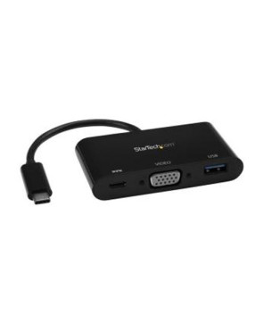 Buy StarTech USB-C to VGA Multifunction Adapter with Power Delivery and USB-A Port CDP2VGAUACP