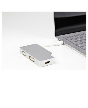 Buy StarTech 3-in-1 Mini DisplayPort to VGA, DVI or HDM Travel A/V Adapter MDPVGDVHD4K