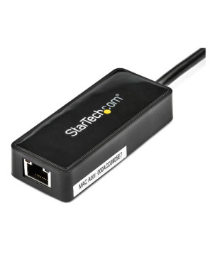 Buy StarTech USB 3.0 to Gigabit Ethernet Adapter NIC with USB Port USB31000SPTB in Black