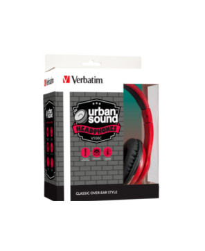 Buy Verbatim Over-Ear Classic Audio Headphones in Red 65067